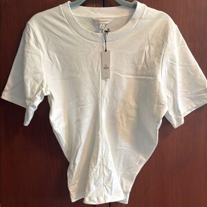 Banana Republic White Short-Sleeve Bodysuit